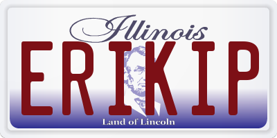 IL license plate ERIKIP