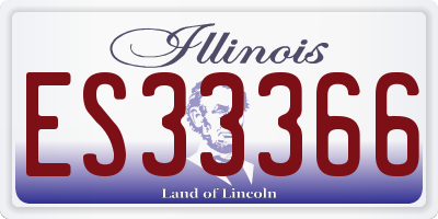 IL license plate ES33366