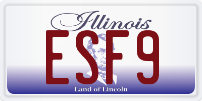 IL license plate ESF9