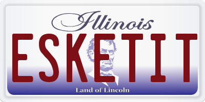 IL license plate ESKETIT