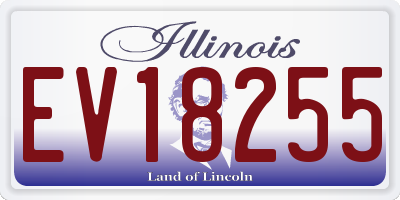 IL license plate EV18255