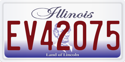 IL license plate EV42075