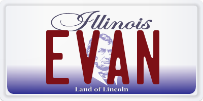 IL license plate EVAN