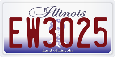 IL license plate EW3025