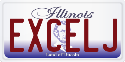 IL license plate EXCELJ