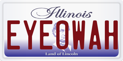 IL license plate EYEOWAH