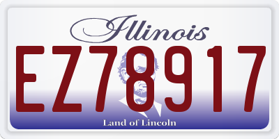 IL license plate EZ78917