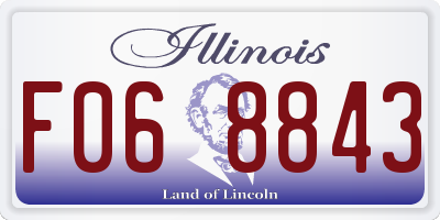 IL license plate F068843