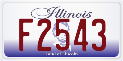 IL license plate F2543