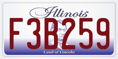 IL license plate F3B259