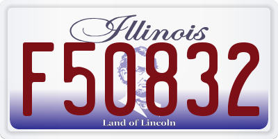 IL license plate F50832