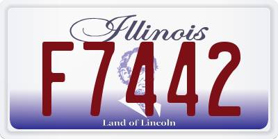 IL license plate F7442