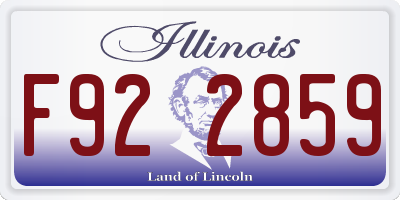 IL license plate F922859