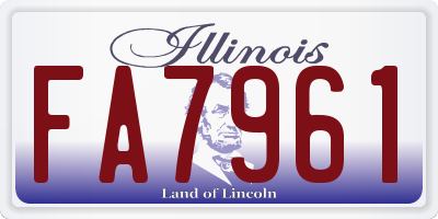 IL license plate FA7961