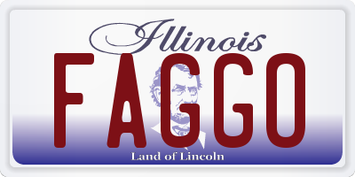 IL license plate FAGGO