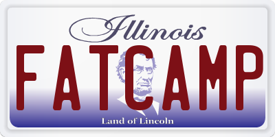 IL license plate FATCAMP