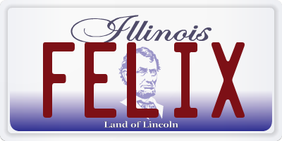 IL license plate FELIX