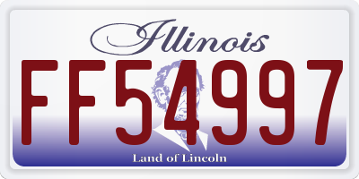 IL license plate FF54997