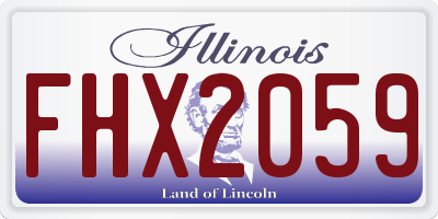 IL license plate FHX2059