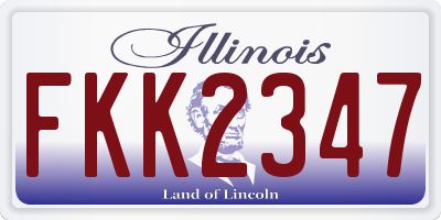 IL license plate FKK2347