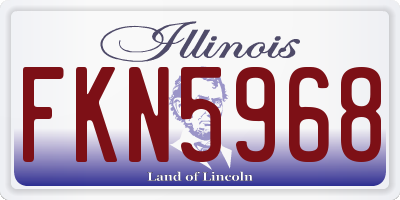 IL license plate FKN5968