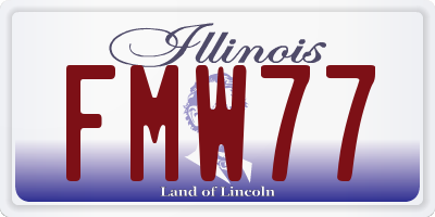 IL license plate FMW77