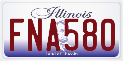 IL license plate FNA580