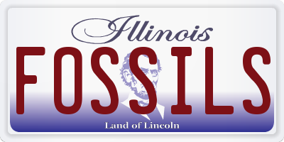 IL license plate FOSSILS