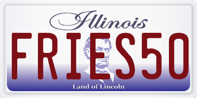 IL license plate FRIES50