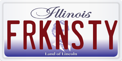 IL license plate FRKNSTY