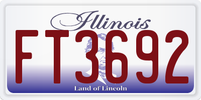 IL license plate FT3692