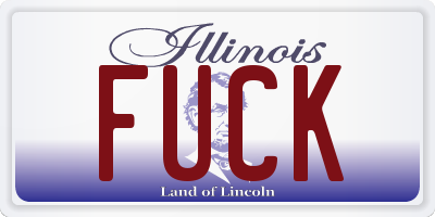 IL license plate FUCK