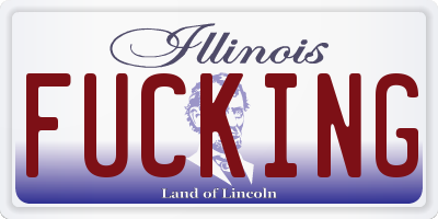 IL license plate FUCKING