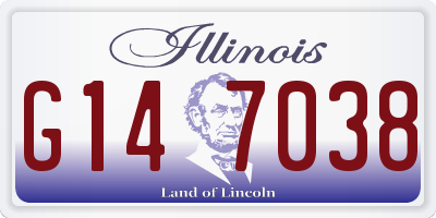 IL license plate G147038