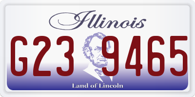 IL license plate G239465