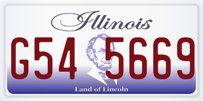 IL license plate G545669