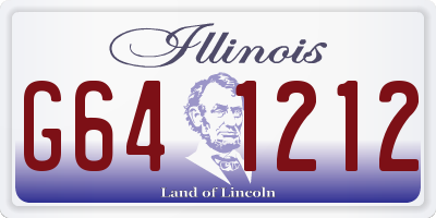 IL license plate G641212