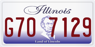 IL license plate G707129