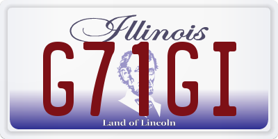 IL license plate G71GI