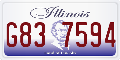 IL license plate G837594