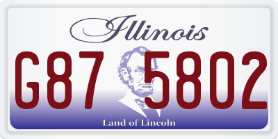 IL license plate G875802