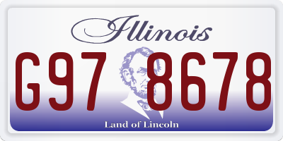 IL license plate G978678