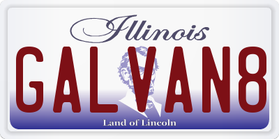 IL license plate GALVAN8