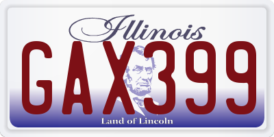 IL license plate GAX399