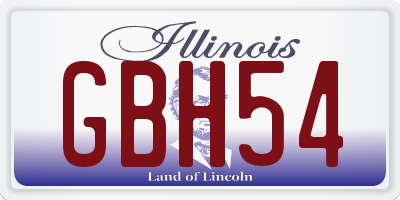 IL license plate GBH54