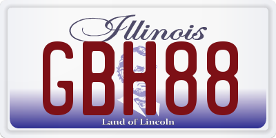 IL license plate GBH88