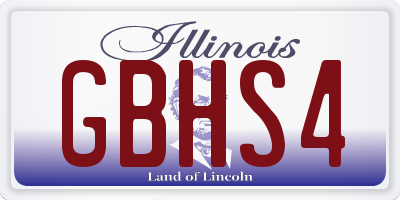 IL license plate GBHS4