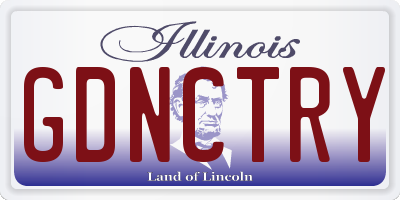 IL license plate GDNCTRY