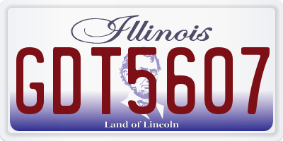 IL license plate GDT5607