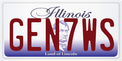 IL license plate GEN7WS